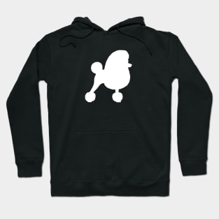 White Toy Poodle Silhouette Hoodie